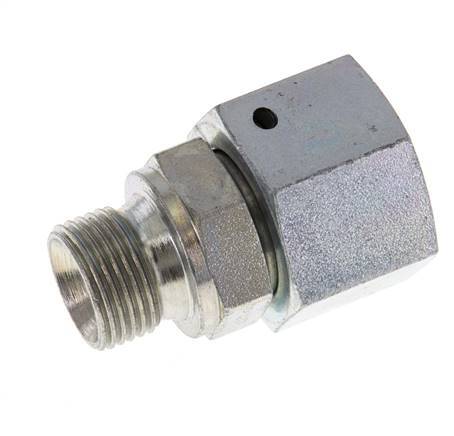 G 1/2'' x G 3/8'' F/M Verzinkt Stalen Neusstuk 300 Bar - Hydrauliek