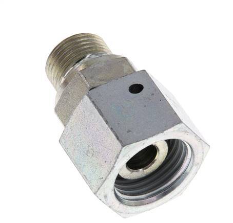 G 1/2'' x G 3/8'' F/M Verzinkt Stalen Neusstuk 300 Bar - Hydrauliek