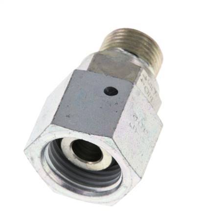 G 1/2'' x G 3/8'' F/M Verzinkt Stalen Neusstuk 300 Bar - Hydrauliek