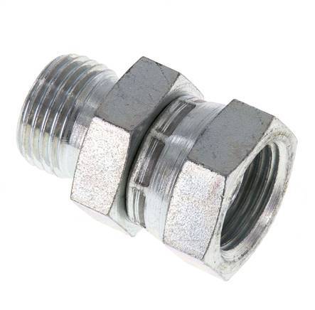 G 1/2'' F/M Verzinkt Stalen Neusstuk 300 Bar - Hydrauliek