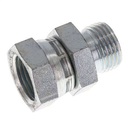 G 1/2'' F/M Verzinkt Stalen Neusstuk 300 Bar - Hydrauliek