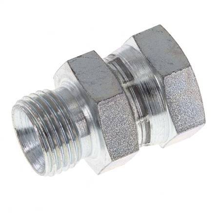 G 1/2'' F/M Zinc plated Steel Reducing Adapter 300 Bar - Hydraulic