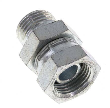 G 1/2'' F/M Zinc plated Steel Reducing Adapter 300 Bar - Hydraulic