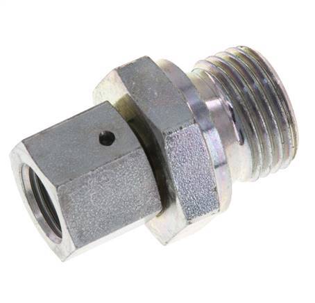 G 1/4'' x G 1/2'' F/M Verzinkt Stalen Neusstuk 350 Bar - Hydrauliek