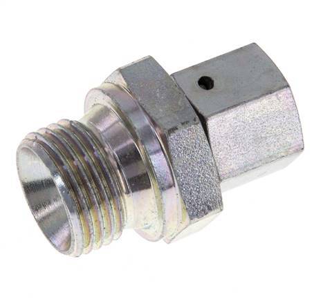 G 1/4'' x G 1/2'' F/M Verzinkt Stalen Neusstuk 350 Bar - Hydrauliek