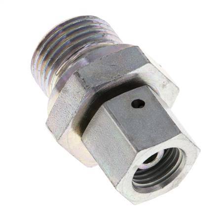 G 1/4'' x G 1/2'' F/M Verzinkt Stalen Neusstuk 350 Bar - Hydrauliek