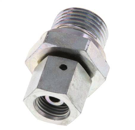 G 1/4'' x G 1/2'' F/M Verzinkt Stalen Neusstuk 350 Bar - Hydrauliek