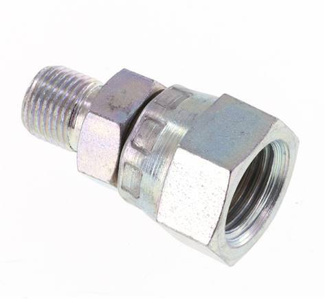 G 1/4'' x G 1/8'' F/M Verzinkt Stalen Neusstuk 400 Bar - Hydrauliek