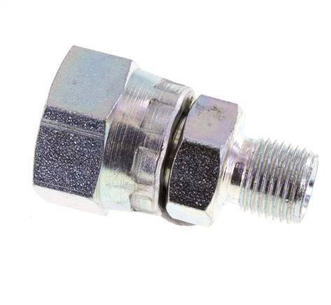 G 1/4'' x G 1/8'' F/M Zinc plated Steel Reducing Adapter 400 Bar - Hydraulic
