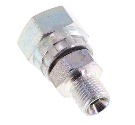 G 1/4'' x G 1/8'' F/M Zinc plated Steel Reducing Adapter 400 Bar - Hydraulic