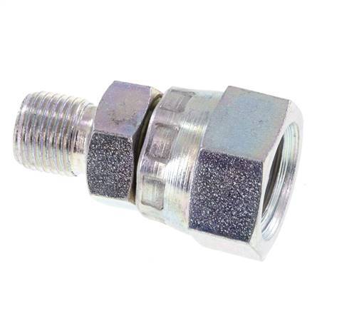 G 1/4'' x G 1/8'' F/M Zinc plated Steel Reducing Adapter 400 Bar - Hydraulic