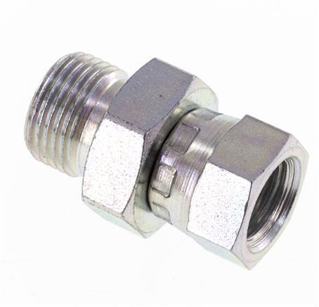 G 1/4'' x G 3/8'' F/M Verzinkt Stalen Neusstuk 325 Bar - Hydrauliek