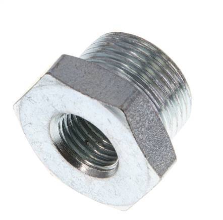 G 1/4'' x M22x1.5 F/M Verzinkt Stalen Verloopring 250 Bar - Hydrauliek