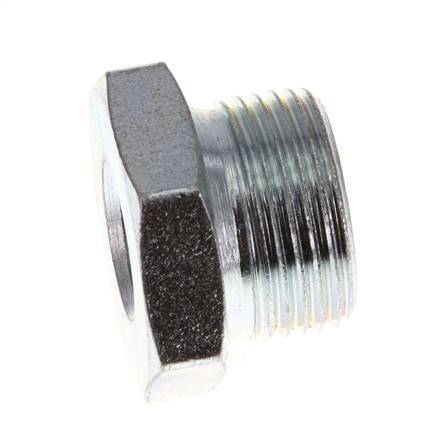 G 1/4'' x M22x1.5 F/M Verzinkt Stalen Verloopring 250 Bar - Hydrauliek