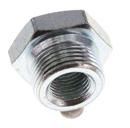 G 1/4'' x M22x1.5 F/M Verzinkt Stalen Verloopring 250 Bar - Hydrauliek