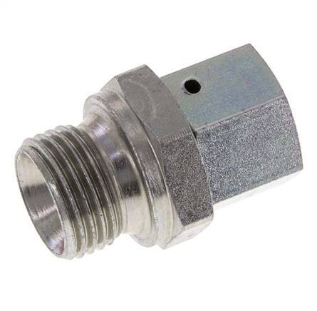 G 3/8'' x G 1/2'' F/M Zinc plated Steel Reducing Adapter 350 Bar - Hydraulic