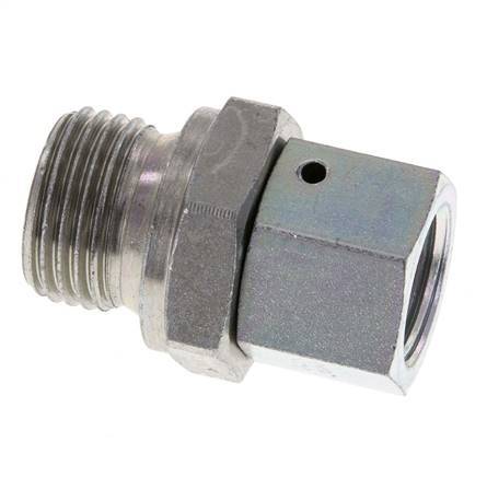 G 3/8'' x G 1/2'' F/M Zinc plated Steel Reducing Adapter 350 Bar - Hydraulic