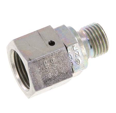 G 3/8'' x G 1/4'' F/M Zinc plated Steel Reducing Adapter 350 Bar - Hydraulic