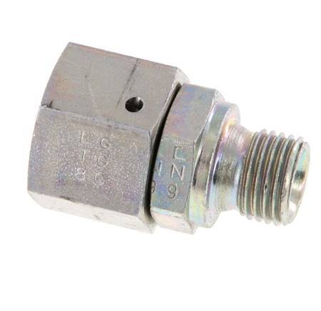 G 3/8'' x G 1/4'' F/M Zinc plated Steel Reducing Adapter 350 Bar - Hydraulic