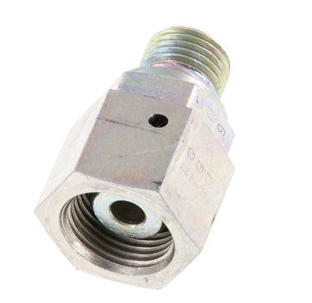 G 3/8'' x G 1/4'' F/M Zinc plated Steel Reducing Adapter 350 Bar - Hydraulic