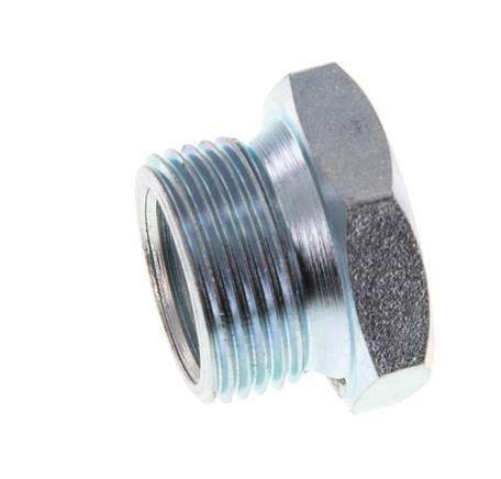 G 3/8'' x M22x1.5 F/M Verzinkt Stalen Verloopring 250 Bar - Hydrauliek