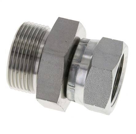 G 1'' x G 1 1/4'' F/M Verzinkt Stalen Neusstuk 150 Bar - Hydrauliek