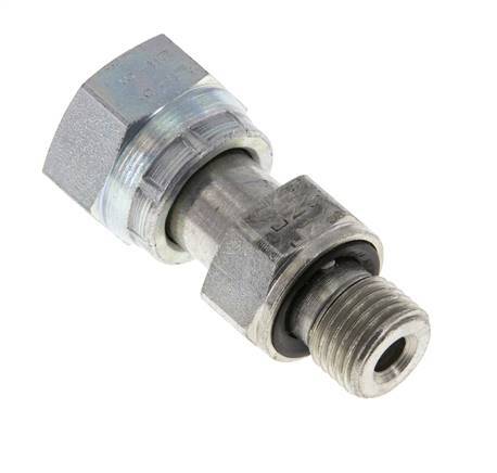 UN 11/16''-16 x G 1/4'' F/M Verzinkt Stalen Neusstuk ORFS 630 Bar - Hydrauliek