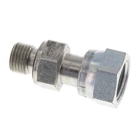 UN 11/16''-16 x G 1/4'' F/M Verzinkt Stalen Neusstuk ORFS 630 Bar - Hydrauliek