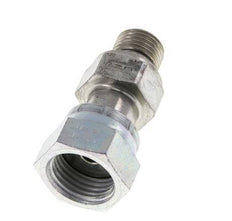 UN 11/16''-16 x G 1/4'' F/M Verzinkt Stalen Neusstuk ORFS 630 Bar - Hydrauliek