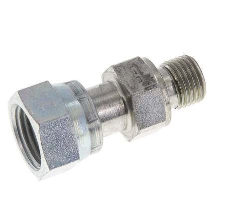 UN 11/16''-16 x G 1/4'' F/M Verzinkt Stalen Neusstuk ORFS 630 Bar - Hydrauliek