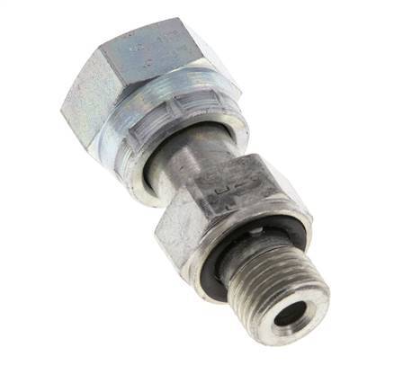 UN 11/16''-16 x G 1/4'' F/M Zinc plated Steel Reducing Adapter ORFS 630 Bar - Hydraulic