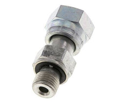 UN 11/16''-16 x G 1/4'' F/M Verzinkt Stalen Neusstuk ORFS 630 Bar - Hydrauliek