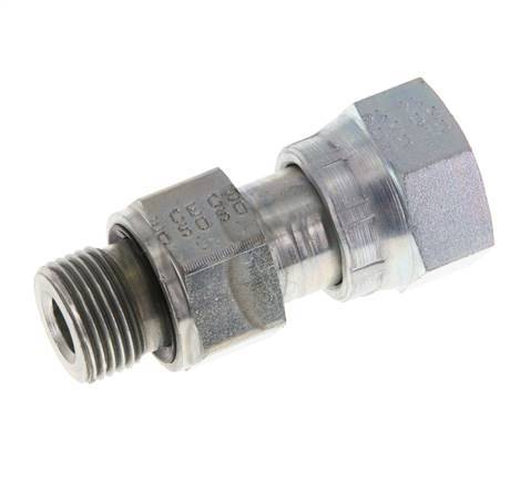 UN 13/16''-16 x G 3/8'' F/M Zinc plated Steel Reducing Adapter ORFS 630 Bar - Hydraulic