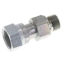 UN 13/16''-16 x G 3/8'' F/M Verzinkt Stalen Neusstuk ORFS 630 Bar - Hydrauliek