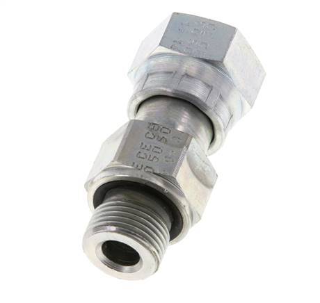 UN 13/16''-16 x G 3/8'' F/M Verzinkt Stalen Neusstuk ORFS 630 Bar - Hydrauliek