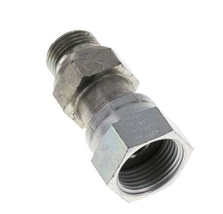 UNS 1''-14 x G 1/2'' F/M Verzinkt Stalen Neusstuk ORFS 400 Bar - Hydrauliek