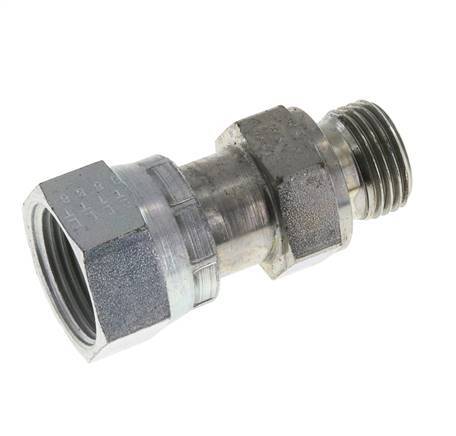 UNS 1''-14 x G 1/2'' F/M Verzinkt Stalen Neusstuk ORFS 400 Bar - Hydrauliek
