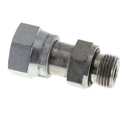 UNS 1''-14 x G 1/2'' F/M Verzinkt Stalen Neusstuk ORFS 400 Bar - Hydrauliek