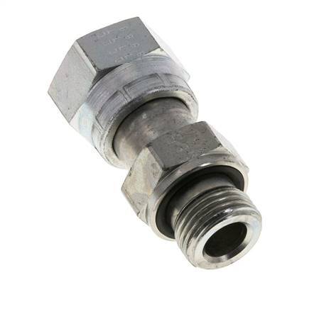 UNS 1''-14 x G 1/2'' F/M Verzinkt Stalen Neusstuk ORFS 400 Bar - Hydrauliek