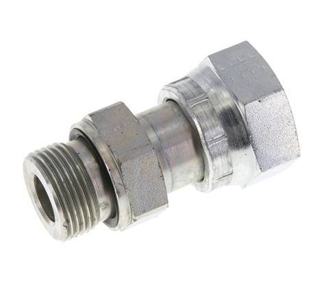 UN 1-3/16''-12 x G 3/4'' F/M Verzinkt Stalen Neusstuk ORFS 400 Bar - Hydrauliek