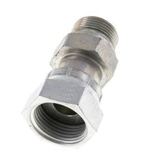 UN 1-3/16''-12 x G 3/4'' F/M Verzinkt Stalen Neusstuk ORFS 400 Bar - Hydrauliek