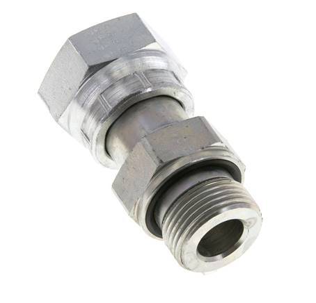 UN 1-3/16''-12 x G 3/4'' F/M Verzinkt Stalen Neusstuk ORFS 400 Bar - Hydrauliek