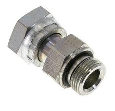 UN 1-7/16''-12 x G 1'' F/M Verzinkt Stalen Neusstuk ORFS 400 Bar - Hydrauliek