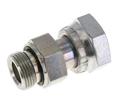 UN 1-7/16''-12 x G 1'' F/M Verzinkt Stalen Neusstuk ORFS 400 Bar - Hydrauliek