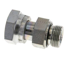 UN 1-7/16''-12 x G 1'' F/M Verzinkt Stalen Neusstuk ORFS 400 Bar - Hydrauliek