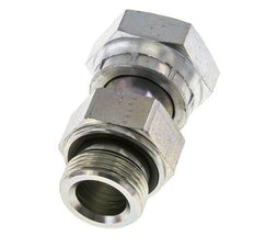 UN 1-7/16''-12 x G 1'' F/M Verzinkt Stalen Neusstuk ORFS 400 Bar - Hydrauliek