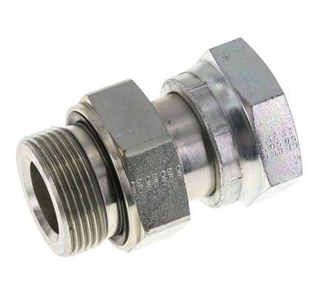 UN 1-11/16''-12 x G 1 1/4'' F/M Verzinkt Stalen Neusstuk ORFS 250 Bar - Hydrauliek