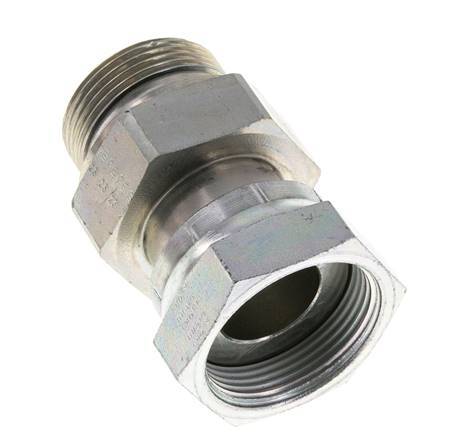 UN 1-11/16''-12 x G 1 1/4'' F/M Verzinkt Stalen Neusstuk ORFS 250 Bar - Hydrauliek