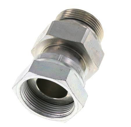 UN 1-11/16''-12 x G 1 1/4'' F/M Verzinkt Stalen Neusstuk ORFS 250 Bar - Hydrauliek