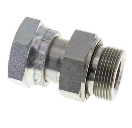 UN 1-11/16''-12 x G 1 1/4'' F/M Verzinkt Stalen Neusstuk ORFS 250 Bar - Hydrauliek